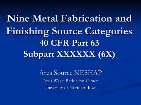 metal fabrication and finishing neshap|Fact Sheet .